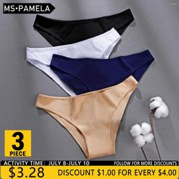 Vrouwen Slipje 3 stks/set Vrouwen Katoen S-3XL Big Size Vrouwelijke Ondergoed Effen Kleur Slips Onderbroek Dames Panty Lingerie