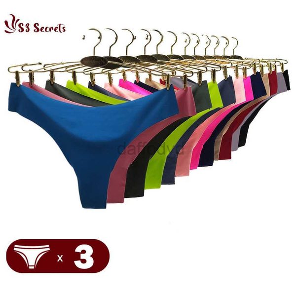 Bragas de mujer 3 unids/set mujeres tangas calzoncillos sin costuras cintura baja cómoda tanga ropa interior señoras calzoncillos bragas femeninas lencería M-XL 24323