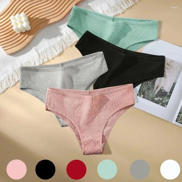 Culotte de femmes 3 pcs femmes coton coton sous-vêtements brésiliens beaux caisses confortables lingerie féminine sexy