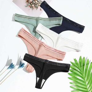 Dames slipje 4 stuks/batch katoenen string ondergoed voor vrouwen sexy lint ondergoed voor vrouwen solide kleur ondergoed voor damesl2405