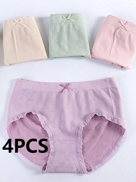 Culotte de femmes 4pcs graphène 4 boîtes de sous-vêtements en coton sans couture confortable houstante simple bisse