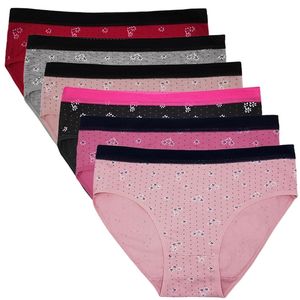 Culottes pour femmes 4pcs / lot Big Yards 2XL / 3XL / 4XL Imprimer Flower Lady Coton Grands Slips Sous-vêtements pour femmes Plus Size Mommy Pants 89556 230414