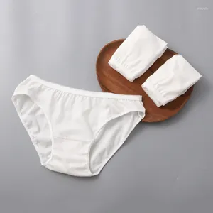 Culotte de femmes 5pcs coton jetable pour femmes enceintes camping extérieur voyageant natation salissages élastiques sous-vêtements filles anciens