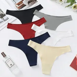 Culotte de femmes 6pcs sous-vêtements simples pour les femmes en couleurs solides sans couture saliss du strions pour femmes élastiques respirant bikini m-xl