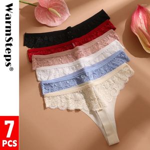 Dames slipje 7 stks/set kanten strings naadloos ondergoed voor vrouwen effen ijszijde lingerie femme tanga's laagbouw onderbroeken 7 stuks verpakking