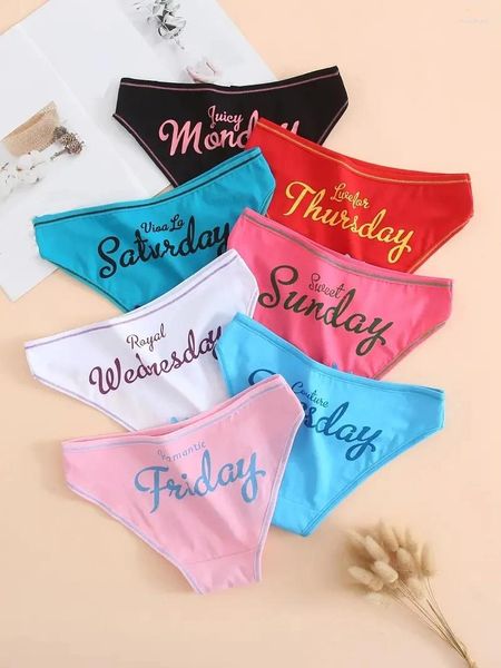 Pantidas de mujeres 7pcs establecidas para mujeres ropa interior sexy tangas calzoncillos lencería al por mayor