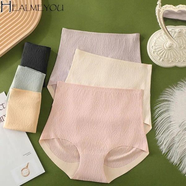 Culotte respirante en coton pour femme, slip à l'entrejambe, resserre l'abdomen, Lingerie féminine, sans trace, tanga sans couture