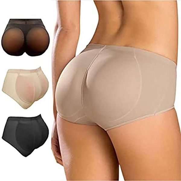 Culotte Femme Fesses Push Up Femme Élastique Silicone Hanche Et BuPads Faux Cul Corps Shaping Dames Sous-Vêtements Serrage Shor273T