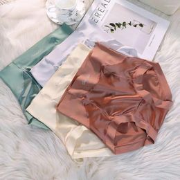 Culotte de femmes confortable lingerie de soie japonaise couleur pour filles pour filles sous-vêtements coréens satin plus taille briefs femmes