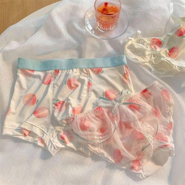 Bragas de las mujeres Parejas Amantes Ropa interior Hombres Boxer Shorts Mujeres Calzoncillos y lencería Calzoncillos de seda