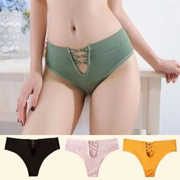 Bragas de mujer Moda Ahueca Hacia Fuera Tanga Mujeres Color Sólido Ropa Interior Sexy Cintura Baja Cómodo Calzoncillos Sin Costuras Señoras Lencería Deportiva