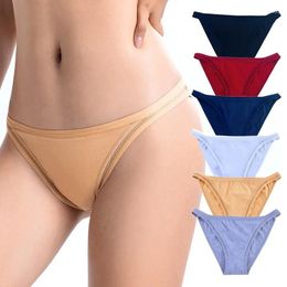 Culotte Femme Mode Tendance Demi-Pack Fesses Slips Femmes Pur Coton Respirant Simple Fille Bikini Sangle