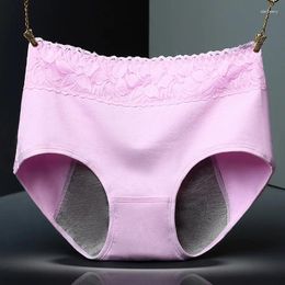 Culottes pour femmes pantalons physiologiques féminins taille haute anti-fuite menstruelle femmes sous-vêtements sexy période coton slips sans couture