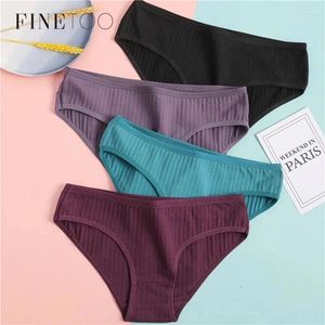 PALANTE FEME FINETOO COTTON 3PCS SOFF SOFT STRAIGE FEMMES Sous-pants Solides Briefs Sexy Female Lingerie M-XL CONFORT SOUS-WEAR