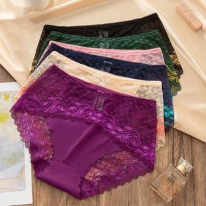 Culotte femme imprimé floral dentelle femmes sexy slips sous-vêtements intimes lingerie 2024 noir rose caleçon femme pantie dames