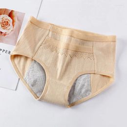 Culottes menstruelles en coton anti-fuite pour femmes, pantalons physiologiques, sous-vêtements menstruels Sexy, slips avec poche
