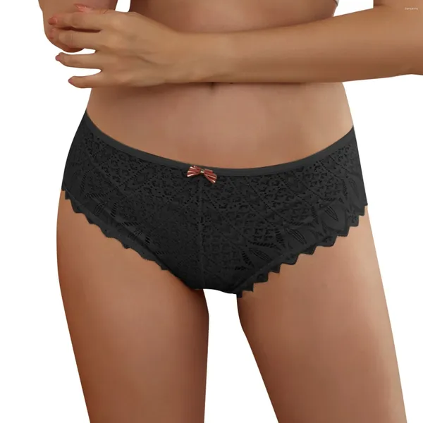 Potte de femmes pour femmes Plus taille crochet lacet up santy sexy creux out sous-vêtements coton haut tong de taille en coton