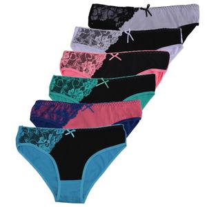 Dames slipjes funcilac vrouw ondergoed dames slipje sexy katoenen kanten briefs dames knickers intimaten lingerie voor vrouwen 6 stks/ 230414