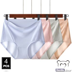 Culottes pour femmes Gentle.Bear Ice Silk Underwear Femmes Culotte taille haute sans couture 4XL Plus Size Respirant Ladies Briefs Elastic Sofe ingerie 230421