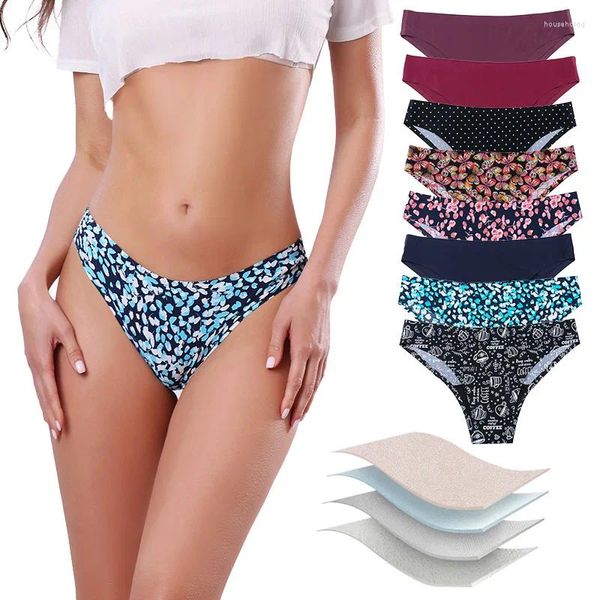 Bragas para mujer Niñas Traje de baño sin costuras Menstrual 4 capas Bikini sexy a prueba de fugas Absorción rápida Ropa de playa de verano Traje de baño