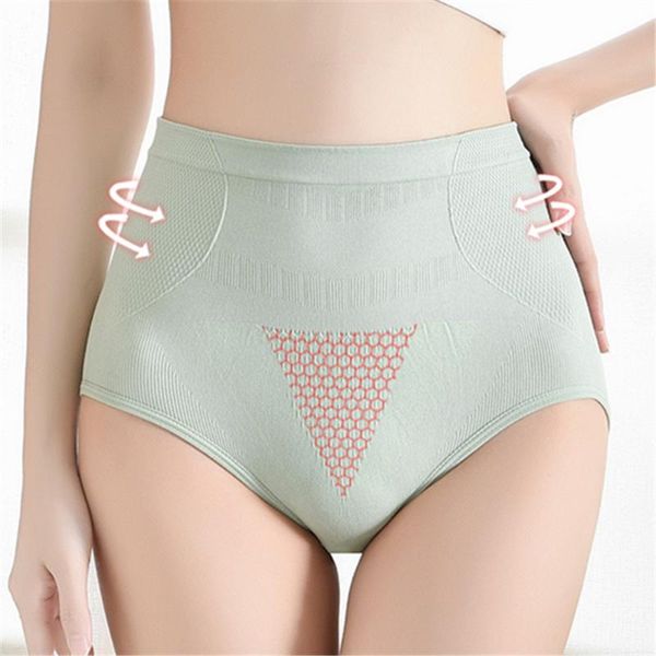 Bragas de mujer, ropa interior de cintura alta sin costuras de nido de abeja de grafeno, bragas de talla grande para mujer, bragas de algodón con entrepierna y Abdomen, M-XL