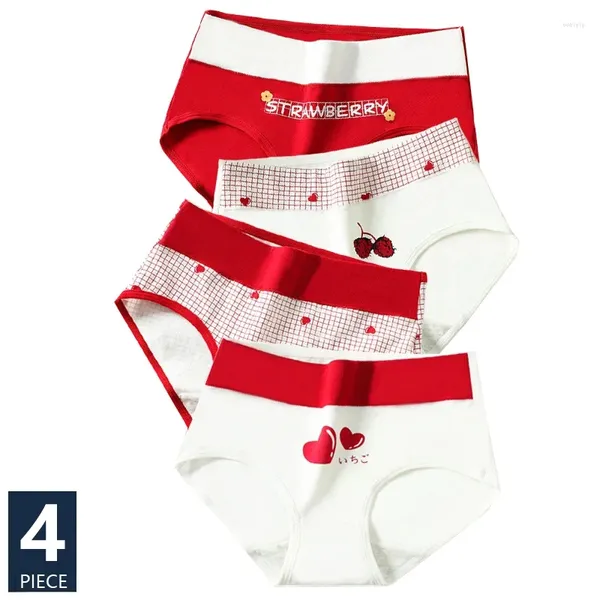 Bragas para mujeres cintura alta 4pcs/set de algodón mujer cuerpo para adelgazar