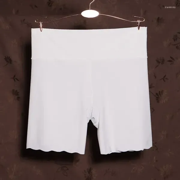 Bragas de mujer Hielo Mujeres Seda Alto Boxers Verano Boyshort Pantalones debajo de la cintura Invisible Anti-Luz Sin costuras Seguridad Corta Transpirable