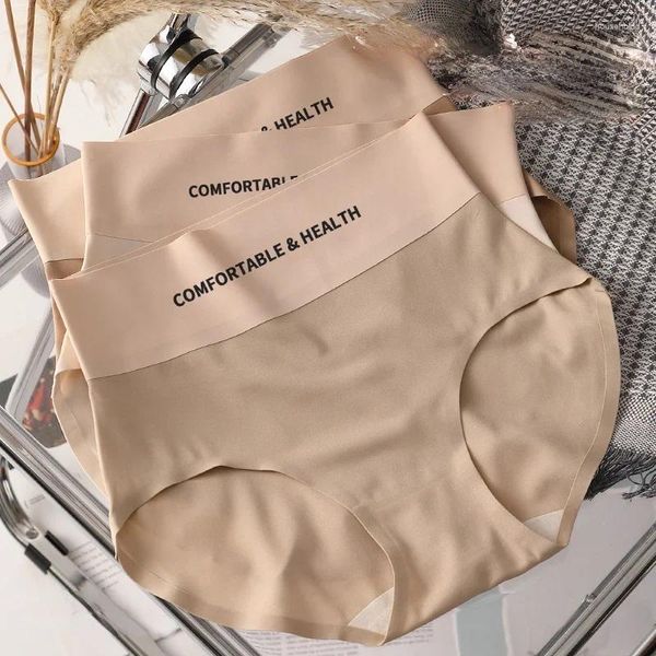 Culotte Invisible taille haute pour femmes, sous-vêtements en soie doux et confortables, sans couture, Ultra-fin, respirant, accessoire d'été