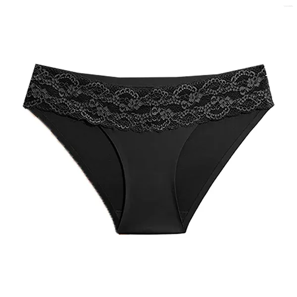 Bragas de mujer Moda para mujer Calzoncillos sexys con adornos de encaje Cintura baja Ropa interior para mujer Bikini Microfibra sin costuras a granel