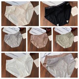 Dames slipje Letter Ice Silk Katoen Kruis Ultra dunne naadloze lingerie Japanse stijl ondergoed Midden taille slips Meisjes