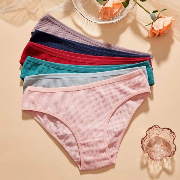 Bragas de mujeres lencería para damas sexy ropa interior de baja cintura informes de color sólido ropa de mujer Ropa Interior Femenina