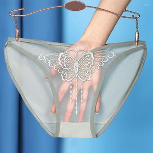 Dames slipjes lingerie voor dames vrouwen mesh vlinder borduurbroekbriefjes vrouwelijk ondergoed transparante ademende onderbroek