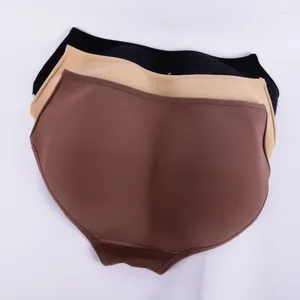 Bragas de mujer LLarge Tamaño Mujeres Suave Sin costuras Sexy Panty Knickers Nalga Trasera Silicona Bum Acolchado BuEnhancer Hip Up Ropa interior