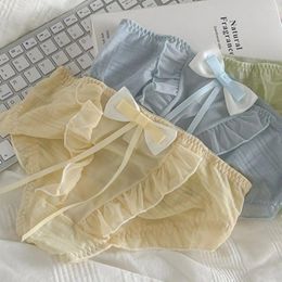 Culotte de femmes belles lingeries de soie de soie en coton de coton à mi-jume