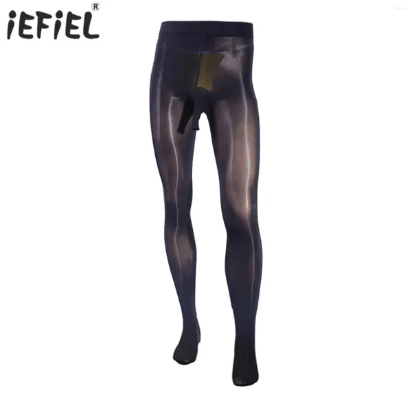 Culottes pour femmes maille pour hommes voir à travers des collants sexy creux contour pochette collants ceinture élastique bas leggings lingerie