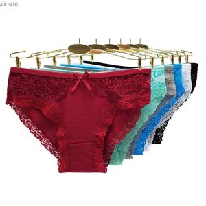 Panties pour femmes Moonflame 5 pièces / Lot Womens Coton Robe Sexy Lace Underwear M L XL 89342L2404