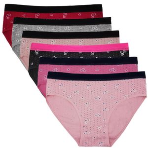 Bragas de mujer de 4 piezas/lote grande 2XL/3XL/4XL Flor estampada Algodón de mujer Tela grande Ropa interior de mujer Tallas grandes Pantalones de mamá 89556 230331