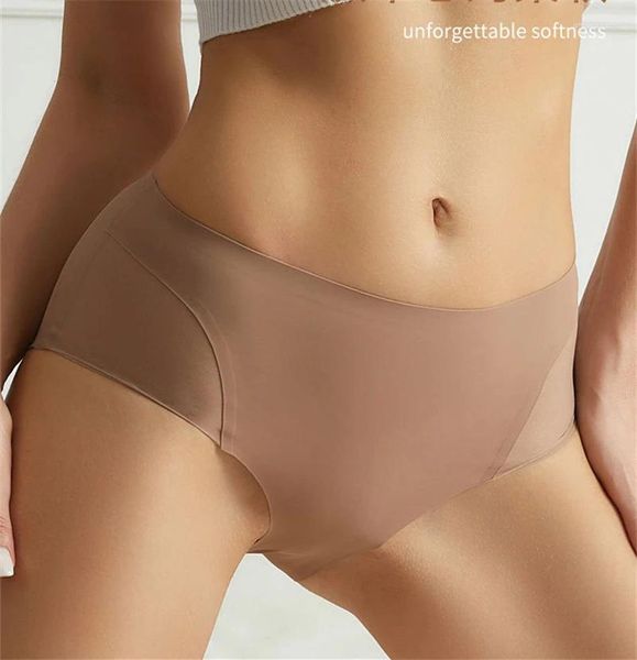 Bragas femeninas ROPA Interor Para Mujer Lingerías Sexy ropa interior Summer Seda de seda Antibacterial One Piece Sports Briefs