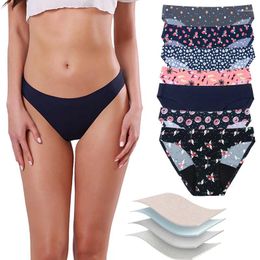 Culottes pour femmes sans couture période menstruelle Shorts de natation 4 couches étanches sous-vêtements à absorption rapide bas de bain slips pour filles