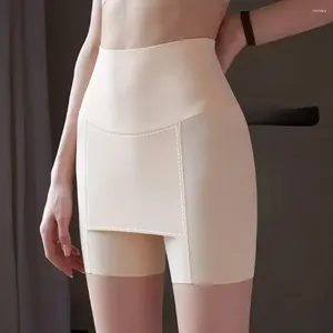 Panties des femmes Shorts en forme transparente Haute taille empêchant l'été à fond de la soie glaciaire en soie à glace