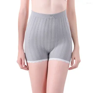 Pantallas cortas de bragas de mujer Cantos sin costura Falda de alto estiramiento pantalones pantalones cortos de cintura Mid de la cintura para mujeres