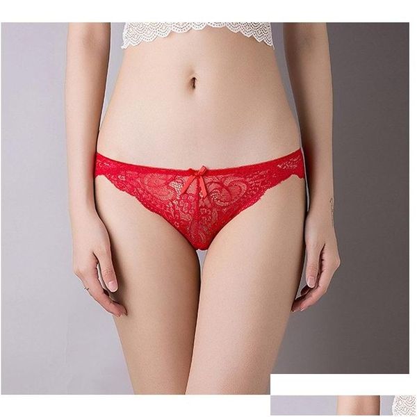 Bragas De Mujer Ver A Través De Encaje De Mujer Braguitas De Bikini De Cintura Baja Bragas Ropa Interior Sexy Lencería Debajo Para Ropa De Mujer Delgada Drop Del Dhyqr