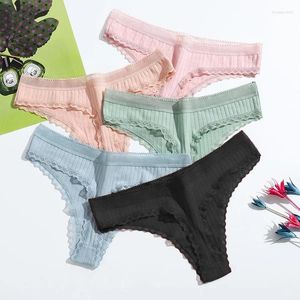 Damesslipje Sexy Katoenen String Vrouwen Kant Lage Taille Ondergoed Dames Slips Lingere Panty Ademende Vrouwelijke G-strings