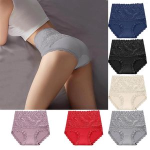 Culotte femme Lingerie sexy pour femmes sous-vêtements en dentelle taille haute coton doux couverture complète sous-vêtements satin bikini lot