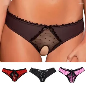 Dames slipje sexy open kruis dames bloemkant voor vrouwen vrouwelijke slips doorzichtige crotchless lingerie ondergoed