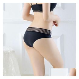 Bragas De Mujer Bikini De Cintura Sexy Seda De Hielo Bragas Sin Costuras Calzoncillos De Mujer Ropa Interior Deportiva Leggings Lencería Tangas Ropa De Mujer Will A Dhnzs