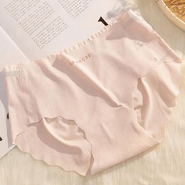 Culotte de la culotte de la femme de couleur de glace à glace respirante en coton doux entrejambe de lingerie sans couture de style japonais