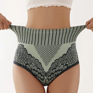 Culotte de sport en dentelle pour femmes, sans trace, Sexy, taille haute, levage des hanches, graphène, mode, sous-vêtements respirants intimes