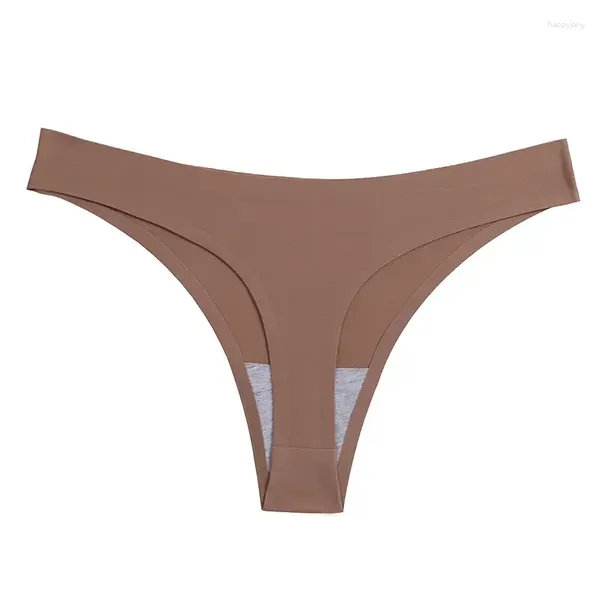 Bragas de mujer Tangas deportivas G-strings 6 unids/set Mujer sin costuras Seda Warmsteps T-back Ropa interior de satén sexy Fitness Lencería acogedora