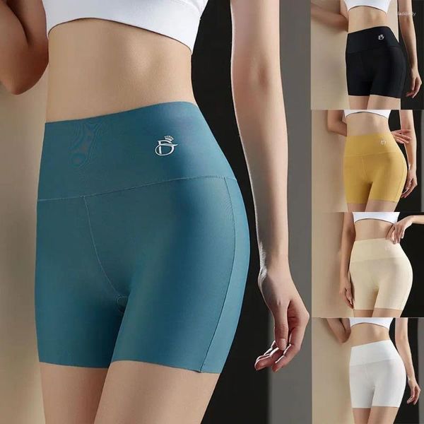 Culottes Femmes Sports Femmes Lingerie Été Solide Couleur Leggings Glace Soie Boxer Short De Sécurité Pantalon Court Taille Haute Sous-Vêtements